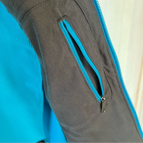 PATAGONIA Polartec Adze Full Zip Jacket W/ Logo Teal Blue - Picture 8 of 12